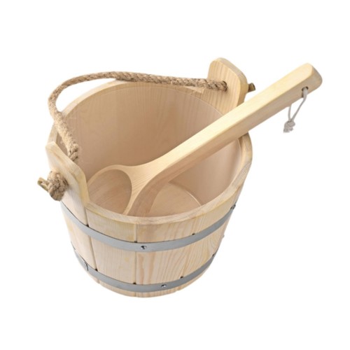 Wooden sauna barrel and ladle - sauna,