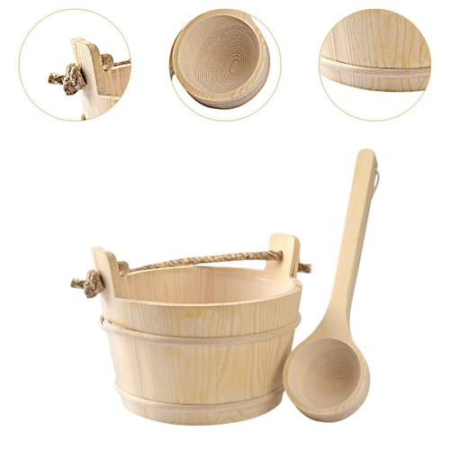 Wooden sauna barrel and ladle - sauna,