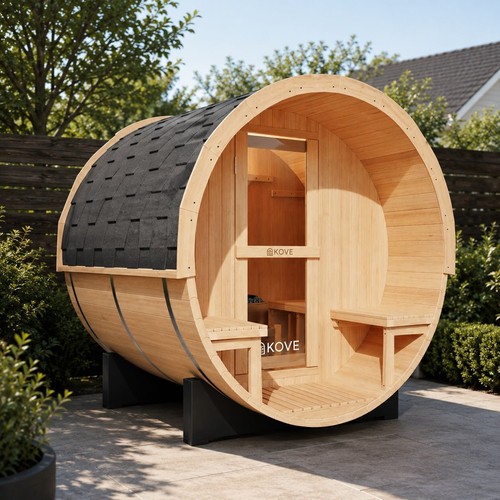 Kove outdoor barrel sauna - sauna, –