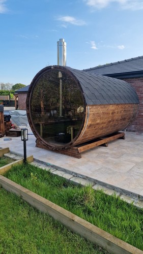 Luxury 250cm barrel sauna - luxury,