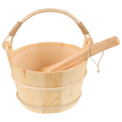 Reusable wooden sauna bucket - reusable,