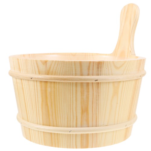 Light yellow wood sauna bucket - sauna,