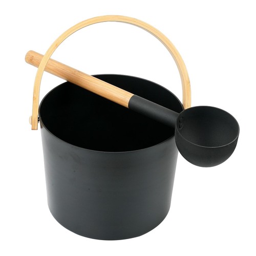 Aluminum sauna bucket with - aluminum,