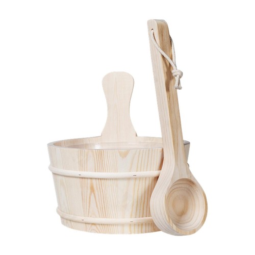 Sauna wooden bucket and - wooden,