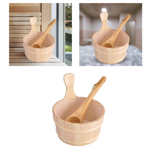 Wood sauna bucket with - 4l,