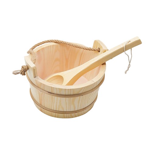 Wooden sauna barrel and ladle - sauna,